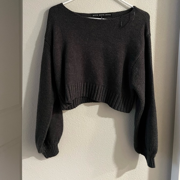 Grey Cropped Sweater - Picture 1 of 3